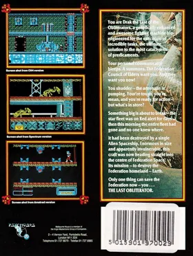 Obliterator (UK) (1988) (Trainer) box cover back